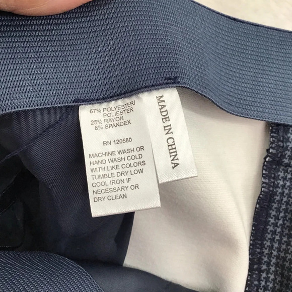 Amanda + Chelsea Stretch Comfort Hounds Tooth Casual Career Pant NWT Size 0 - Picture 9 of 9